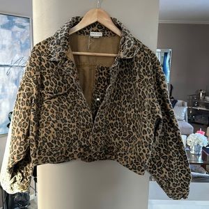 Cheetah jean jacket